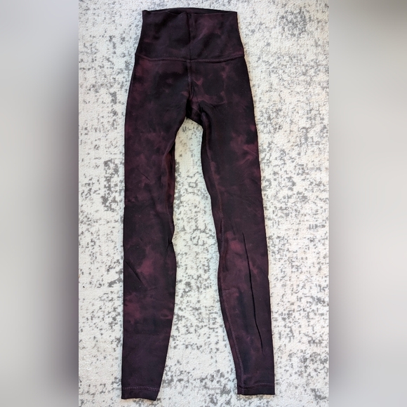 lululemon Align™ High-Rise Pant 28", Diamond Dye Cassis Black, Size 0 - Picture 3 of 6